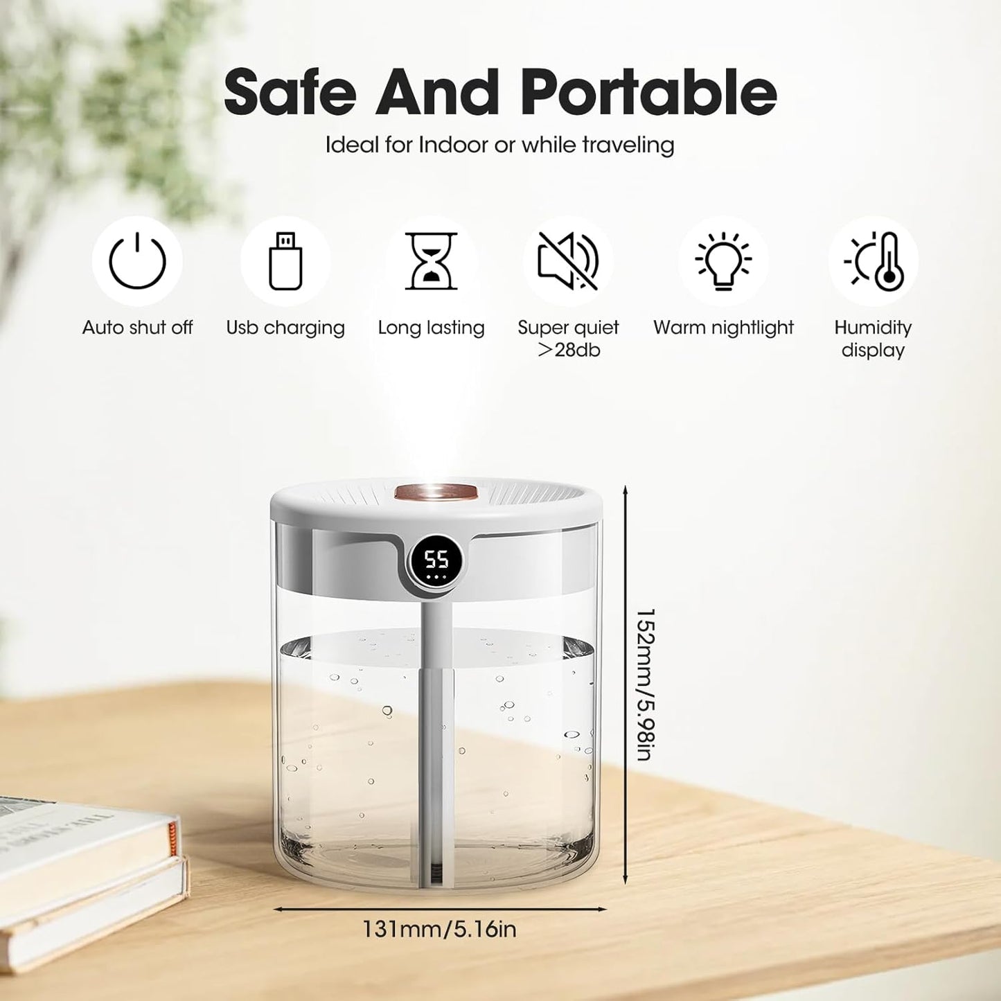 Ultrasonic Cool Mist Humidifier 1.5L