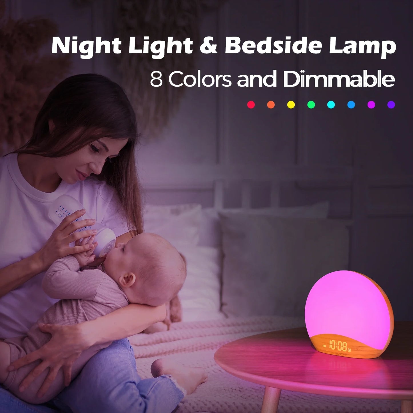 3-in-1 Sunrise Alarm Clock with Noise Machine & Nightlight