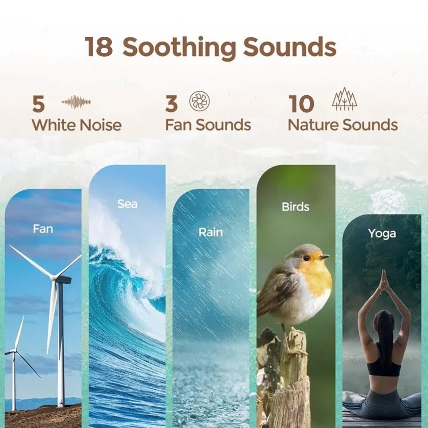 3-in-1 Noise Machine Alarm Clock with Nightlight