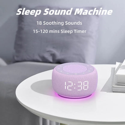 3-in-1 Noise Machine Alarm Clock with Nightlight