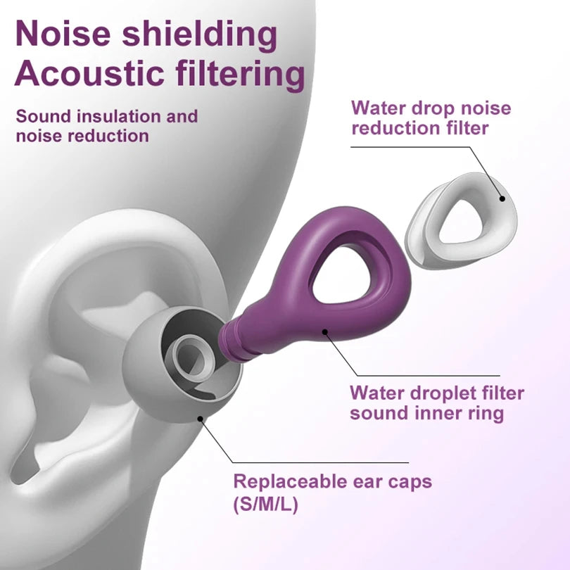 Water Drop Noise-Blocking Earplugs