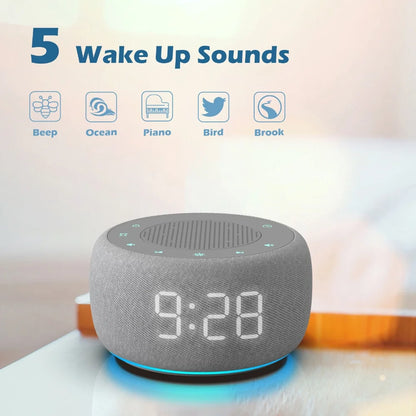 3-in-1 Noise Machine Alarm Clock with Nightlight